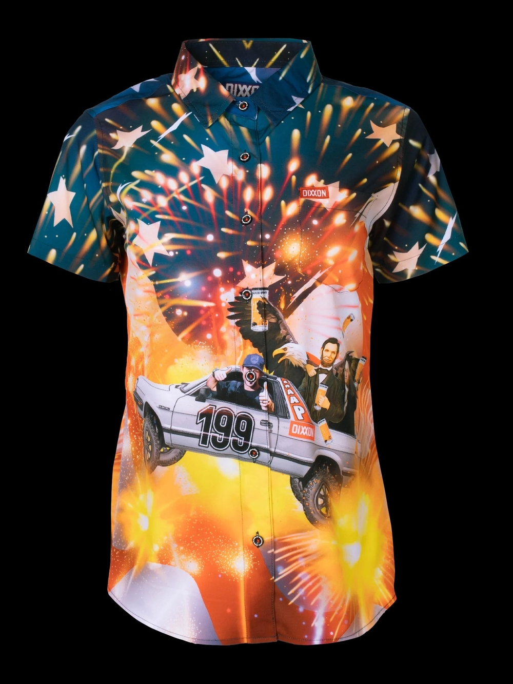 DIXXON Red White And Braap Party Shirt Women's Small
